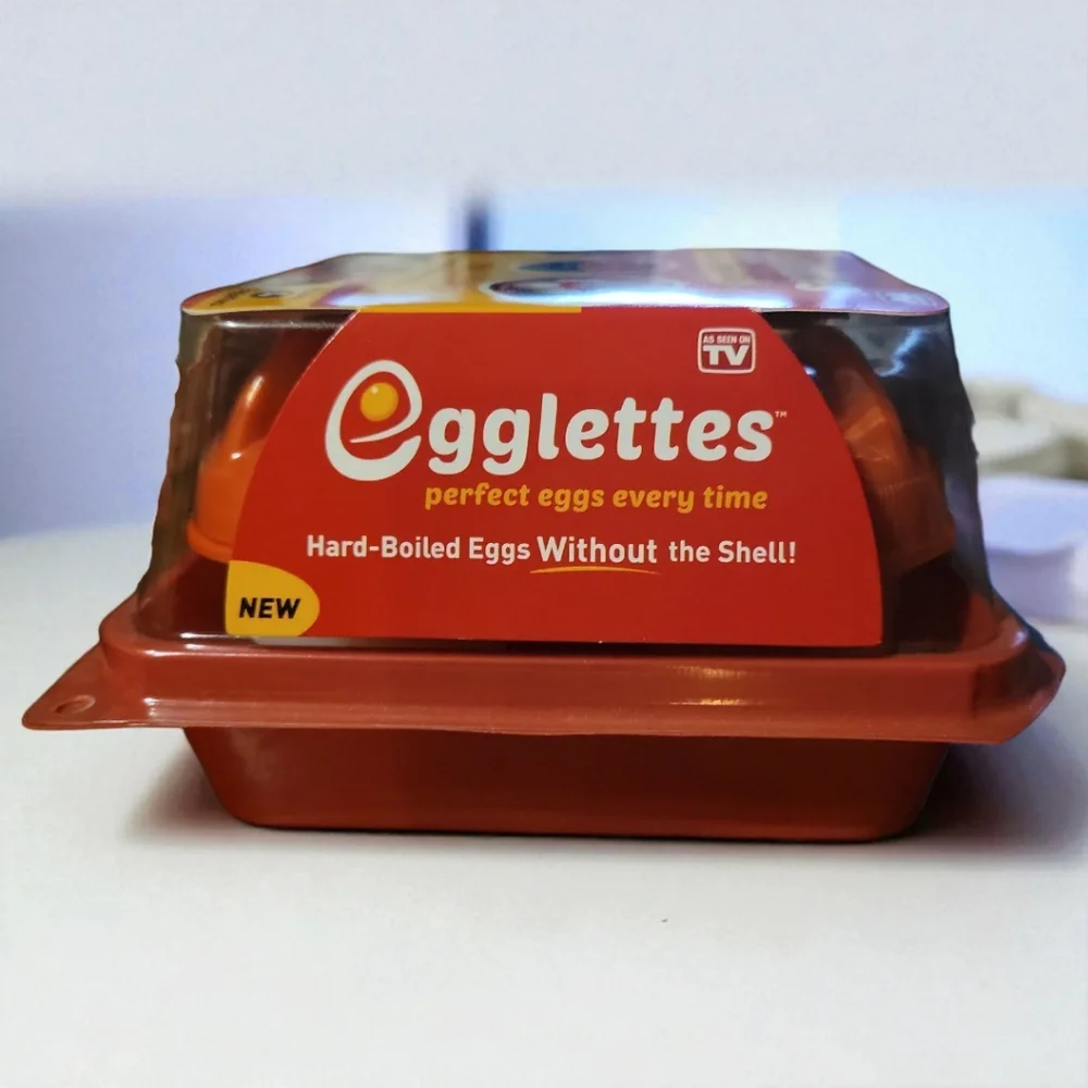 NWT Egglettes Egg Cooker Hard Boiled Eggs Without Shell 4 Egg Cups
